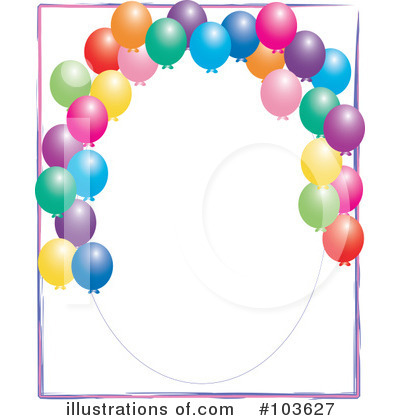Royalty-Free (RF) Balloons Clipart Illustration by Pams Clipart - Stock Sample #103627