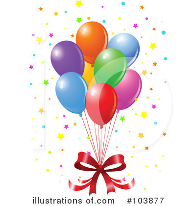 Royalty-Free (RF) Balloons Clipart Illustration by Pushkin - Stock Sample #103877