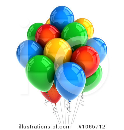 Party Balloons Clipart #1065712 by stockillustrations