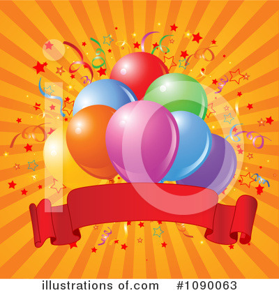 Royalty-Free (RF) Balloons Clipart Illustration by Pushkin - Stock Sample #1090063