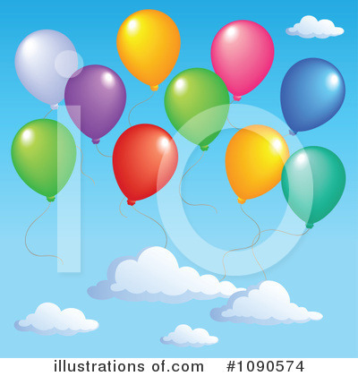 Royalty-Free (RF) Balloons Clipart Illustration by visekart - Stock Sample #1090574