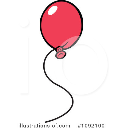 Red Balloon Clipart #1092100 by Johnny Sajem