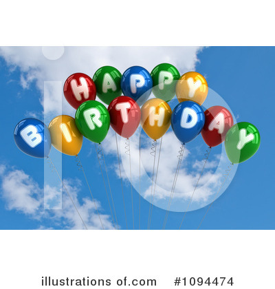 Party Balloons Clipart #1094474 by stockillustrations