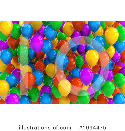 Party Balloons Clipart #1094475 by stockillustrations