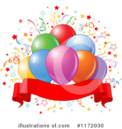 Royalty-Free (RF) Balloons Clipart Illustration by Pushkin - Stock Sample #1172030