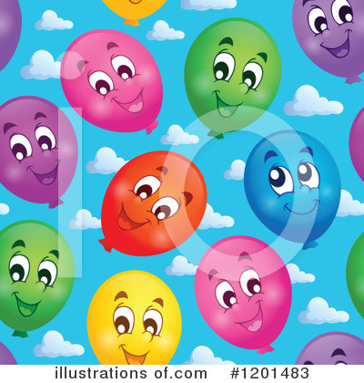 Royalty-Free (RF) Balloons Clipart Illustration by visekart - Stock Sample #1201483