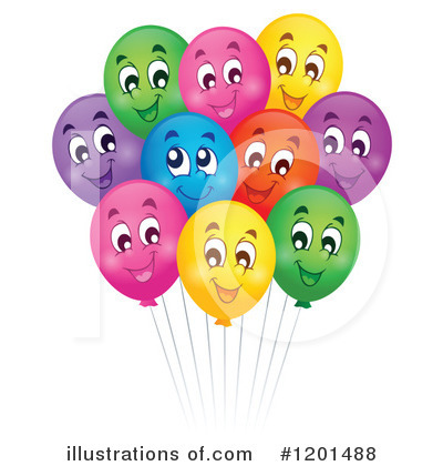 Royalty-Free (RF) Balloons Clipart Illustration by visekart - Stock Sample #1201488