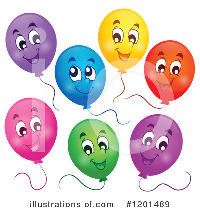 Royalty-Free (RF) Balloons Clipart Illustration by visekart - Stock Sample #1201489