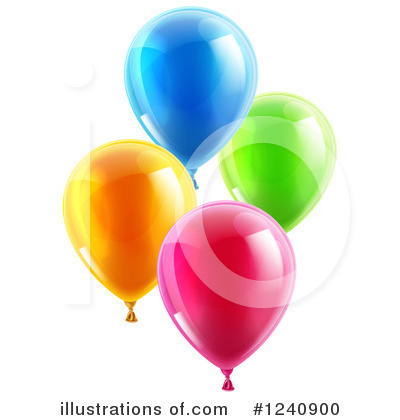 Party Balloons Clipart #1240900 by AtStockIllustration