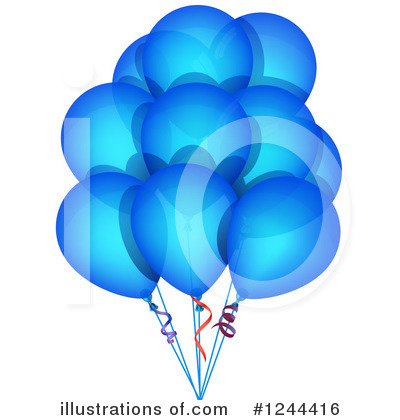 Balloons Clipart #1244416 by vectorace