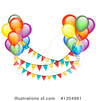 Balloons Clipart #1354961 by vectorace