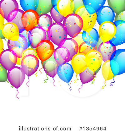 Party Balloons Clipart #1354964 by vectorace