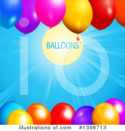 Royalty-Free (RF) Balloons Clipart Illustration by elaineitalia - Stock Sample #1396713