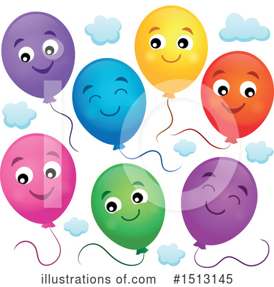 Royalty-Free (RF) Balloons Clipart Illustration by visekart - Stock Sample #1513145