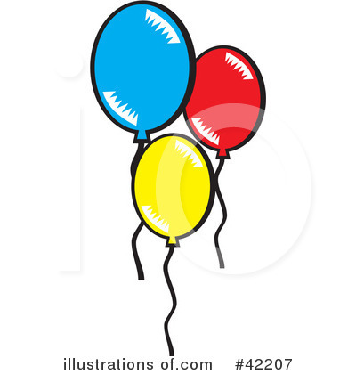 Royalty-Free (RF) Balloons Clipart Illustration by David Rey - Stock Sample #42207