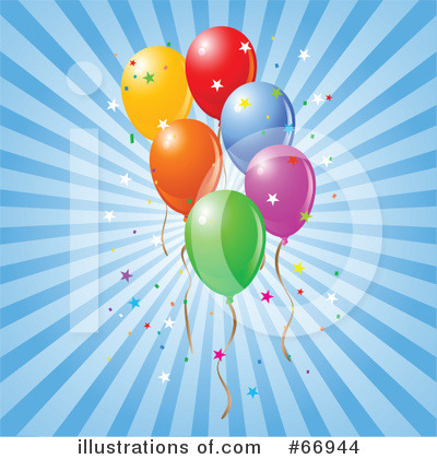Royalty-Free (RF) Balloons Clipart Illustration by Pushkin - Stock Sample #66944