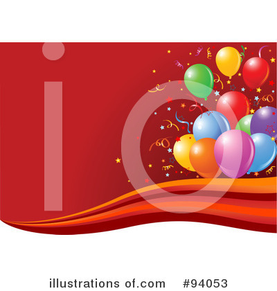 Royalty-Free (RF) Balloons Clipart Illustration by Pushkin - Stock Sample #94053