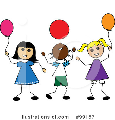 Royalty-Free (RF) Balloons Clipart Illustration by Pams Clipart - Stock Sample #99157