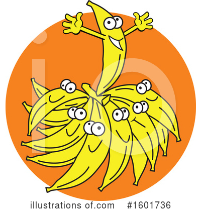 Royalty-Free (RF) Banana Clipart Illustration by Johnny Sajem - Stock Sample #1601736