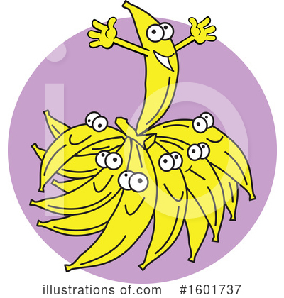 Royalty-Free (RF) Banana Clipart Illustration by Johnny Sajem - Stock Sample #1601737