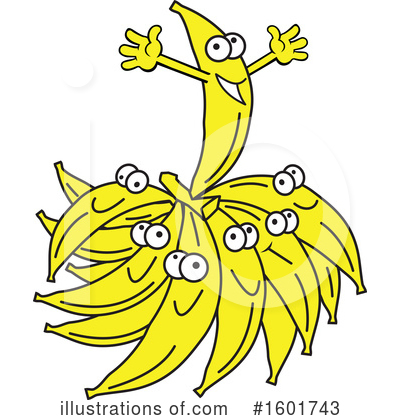 Royalty-Free (RF) Banana Clipart Illustration by Johnny Sajem - Stock Sample #1601743