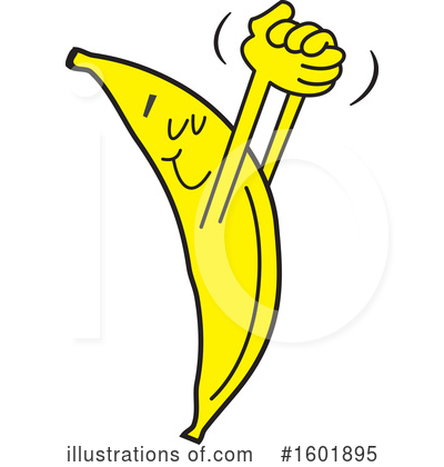 Royalty-Free (RF) Banana Clipart Illustration by Johnny Sajem - Stock Sample #1601895