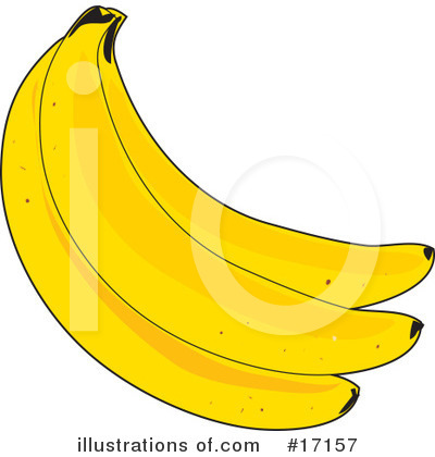 Royalty-Free (RF) Banana Clipart Illustration by Maria Bell - Stock Sample #17157