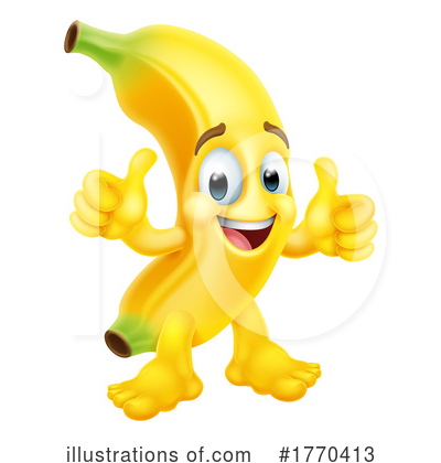 Royalty-Free (RF) Banana Clipart Illustration by AtStockIllustration - Stock Sample #1770413