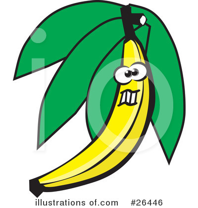 Royalty-Free (RF) Banana Clipart Illustration by David Rey - Stock Sample #26446