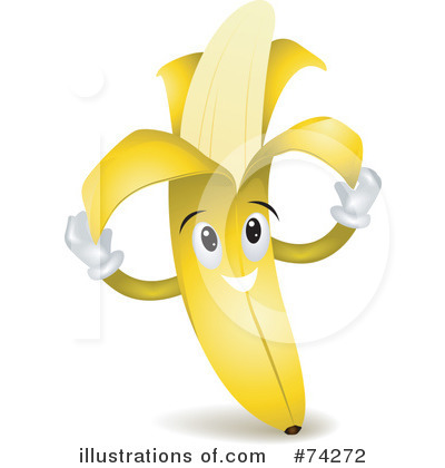 Royalty-Free (RF) Banana Clipart Illustration by BNP Design Studio - Stock Sample #74272
