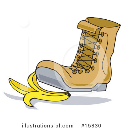 Royalty-Free (RF) Banana Peel Clipart Illustration by Andy Nortnik - Stock Sample #15830