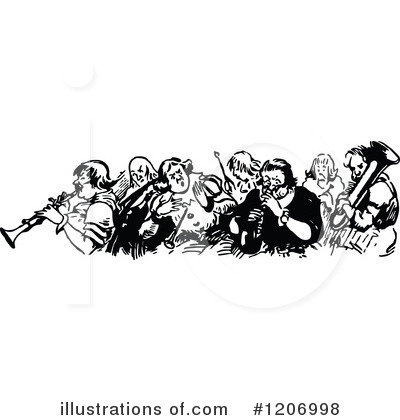 Royalty-Free (RF) Band Clipart Illustration by Prawny Vintage - Stock Sample #1206998