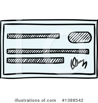 Cheque Clipart #1388542 by Vector Tradition SM