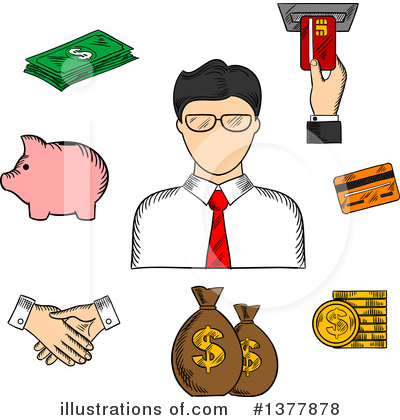 Royalty-Free (RF) Banker Clipart Illustration by Vector Tradition SM - Stock Sample #1377878