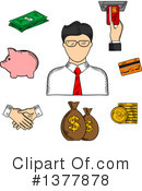 Banker Clipart #1377878 by Vector Tradition SM