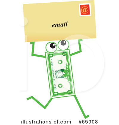 Royalty-Free (RF) Banknote Character Clipart Illustration by Prawny - Stock Sample #65908