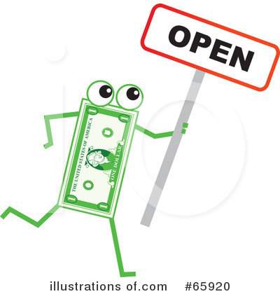 Royalty-Free (RF) Banknote Character Clipart Illustration by Prawny - Stock Sample #65920