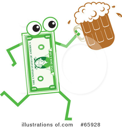 Royalty-Free (RF) Banknote Character Clipart Illustration by Prawny - Stock Sample #65928