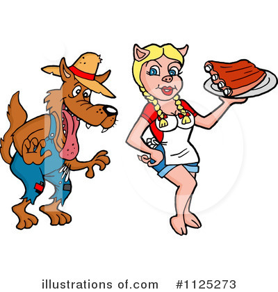 Royalty-Free (RF) Barbecue Clipart Illustration by LaffToon - Stock Sample #1125273