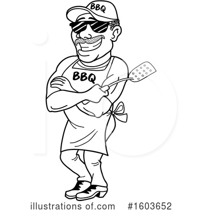 Royalty-Free (RF) Barbecue Clipart Illustration by LaffToon - Stock Sample #1603652