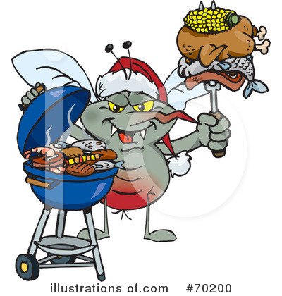 Royalty-Free (RF) Barbecue Clipart Illustration by Dennis Holmes Designs - Stock Sample #70200