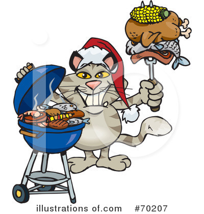 Royalty-Free (RF) Barbecue Clipart Illustration by Dennis Holmes Designs - Stock Sample #70207