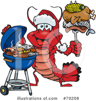 Royalty-Free (RF) Barbecue Clipart Illustration by Dennis Holmes Designs - Stock Sample #70208