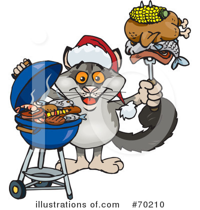 Royalty-Free (RF) Barbecue Clipart Illustration by Dennis Holmes Designs - Stock Sample #70210