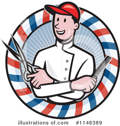 Royalty-Free (RF) Barber Clipart Illustration by patrimonio - Stock Sample #1146389