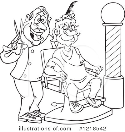 Royalty-Free (RF) Barber Clipart Illustration by LaffToon - Stock Sample #1218542