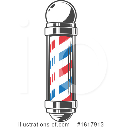 Barber Pole Clipart #1617913 by Vector Tradition SM