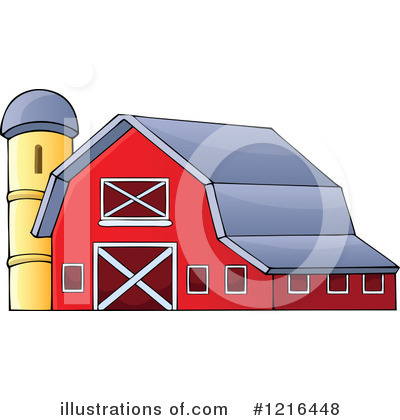 Royalty-Free (RF) Barn Clipart Illustration by visekart - Stock Sample #1216448