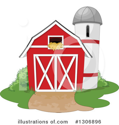 Royalty-Free (RF) Barn Clipart Illustration by Pushkin - Stock Sample #1306896