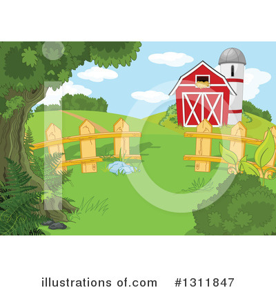 Royalty-Free (RF) Barn Clipart Illustration by Pushkin - Stock Sample #1311847
